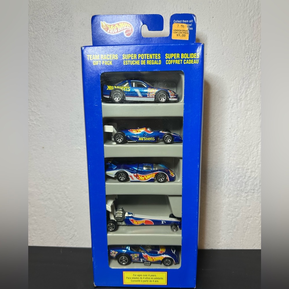 Hot Wheels 1995 - Team Racers 5-Car Gift Pack New Unopened Sealed Vintage
